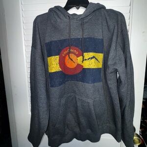 Gildan Dark Gray Colorado Flag Hoodie